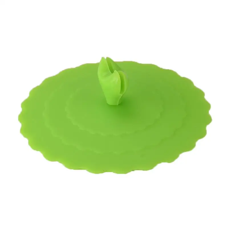 Cute Water Drinking Cup Lid Silicone Antidust Bowl Cover Cup Seals Glass Heat Resistant Tea Cup Lids