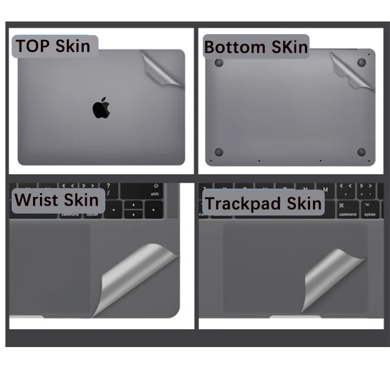 

4 in 1 set Full Body Sticker Film for 2022 MacBook Pro 13 14 16 M2 M1 chip A2442 A2485 Touchpad Film&Palm Rest Skin Protective