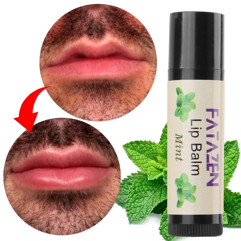 FATAZEN Organic Honey Lip Balm Mint Flavor Eco Friendly Chapstick Shea Butter Lip Balm For Men