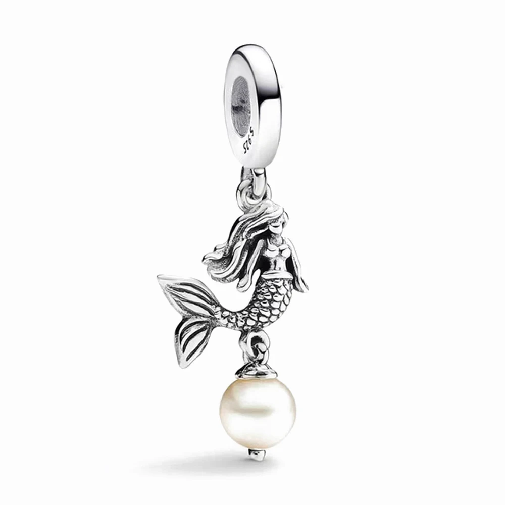 2025 جديد سحر Miniso ديزني حورية البحر بينوكيو الحرباء بلاتا دي لي 925 الفضة دلاية مجوهرات الخرز الأصلي النساء سوار