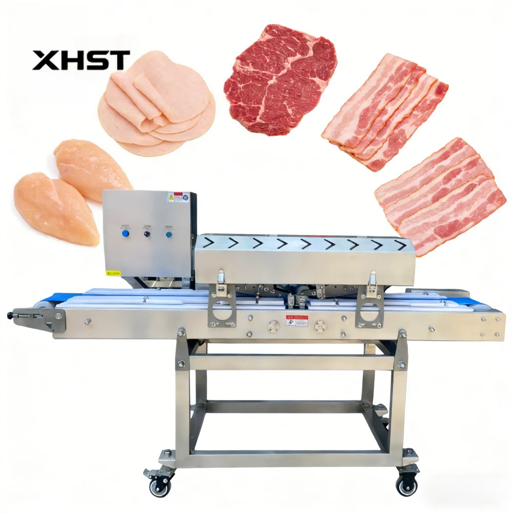 2.5-40mm Thickness Adjustable Fish Jerky Smoked Chicken Breast Fillet Slicer Chicken Duck Breast Cutter Squid Slicing Machine