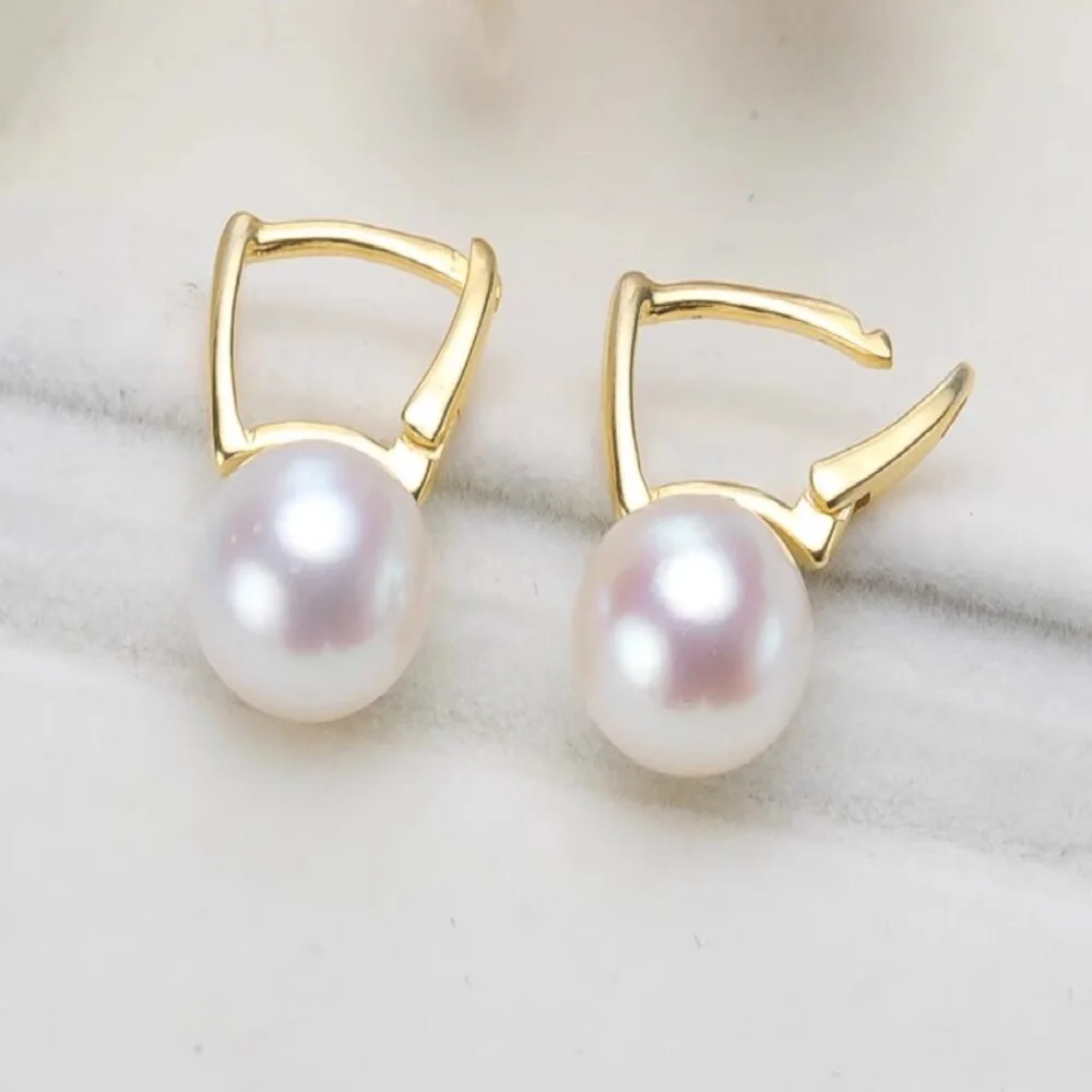 Beautiful pearl earrings AAAA 8-9mm 9-10mm 10-11mm 11-12mm 12-13mm  Japanese akoya round white pearl earrings 925s