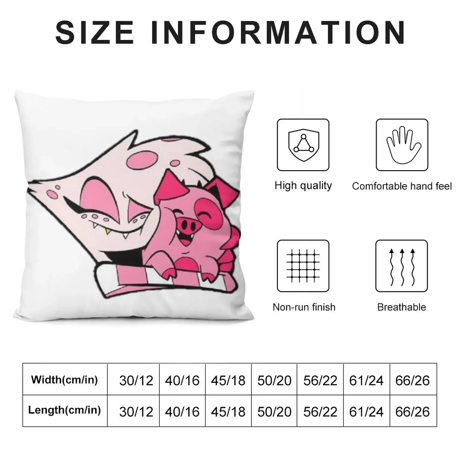 Angel Dust and Fat Nuggets Throw Pillow Anime Pillow Cases Marble Cushion Cover pillow