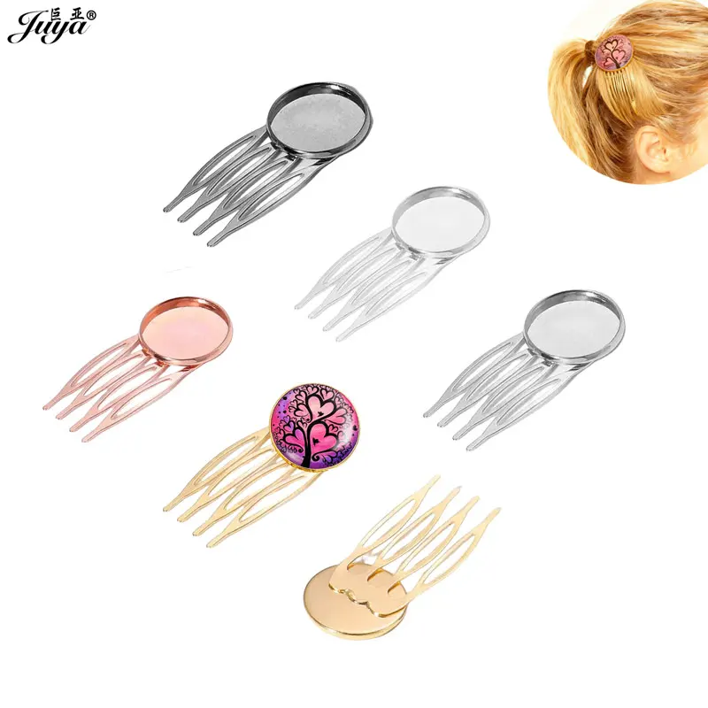 

5pcs/lot Blank Hair Accessories Base 20mm Cabochon Hairpins Hair Clips Settings Tray For DIY Fashion Jewelry Findings Supplies