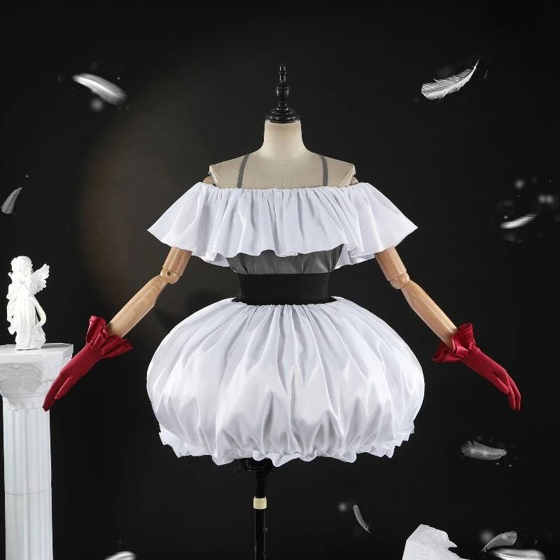 

Anime Arima Kana Cosplay Costume White Spaghetti-strap Top Skirt with Wig Accessories Full Set for Women Role Play Outfit