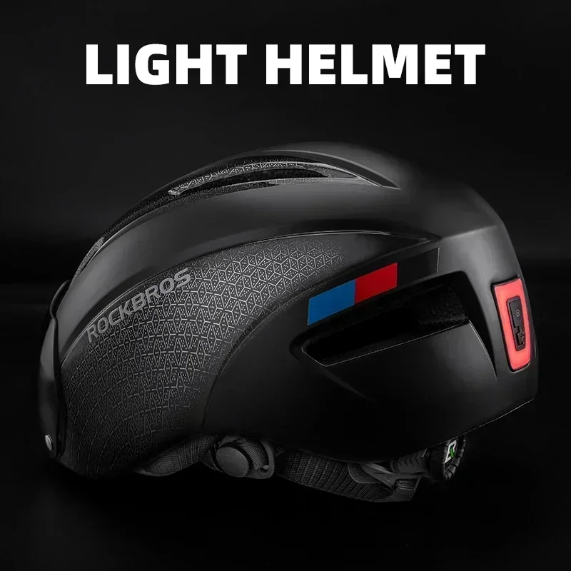 ROCKBROS Bicycle Helmet Cycling LED Light Rechargeable Cycling Helmet Mountain Road Bike Helmet Sport Safe Hat For Man