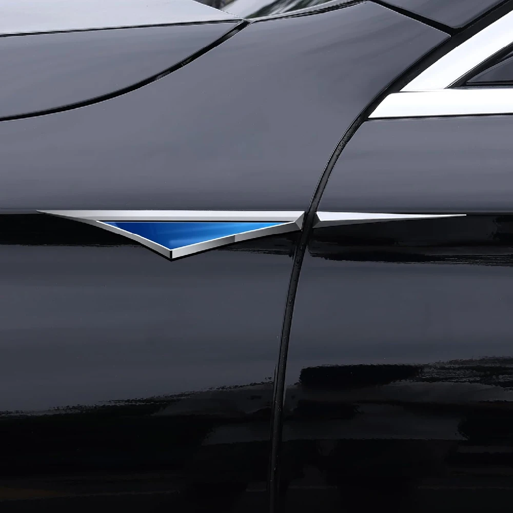 2 Stück 3D Metall Auto-Zubehör Seitentür-Emblem Autoaufkleber Kotflügel-Emblem Abzeichen aus Zinklegierung – Detail 9