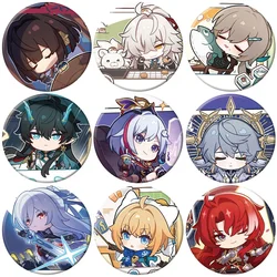 58mm New Honkai: Star Rail Sunday Brooch Pins Badge Cartoon Figure Topaz Argenti Xueyi HuoHuo Brooches for Fans Cosplay Decor