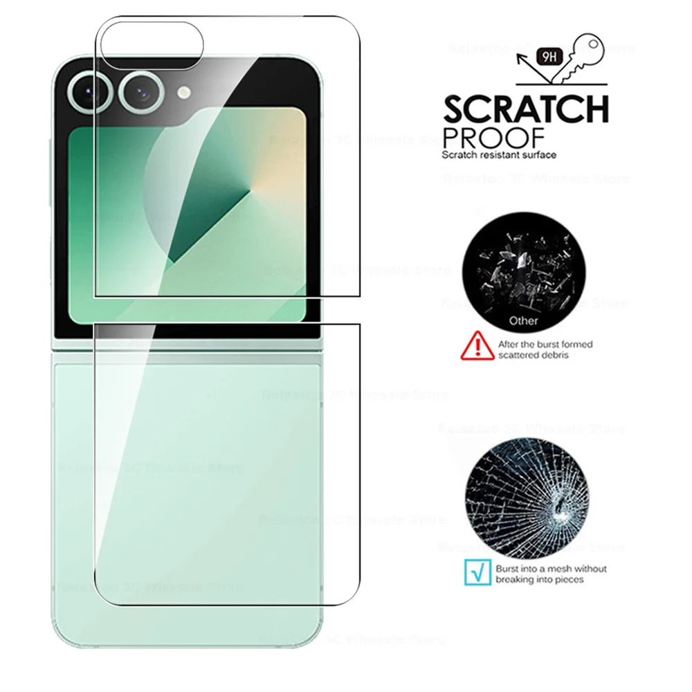 For Samsung Galaxy Z Flip6 Camera Lens Glass Samsun Z Flip ZFlip 6 Flip6 ZFlip6 Rear Tempered Glass 3in1 Screen Protector Films