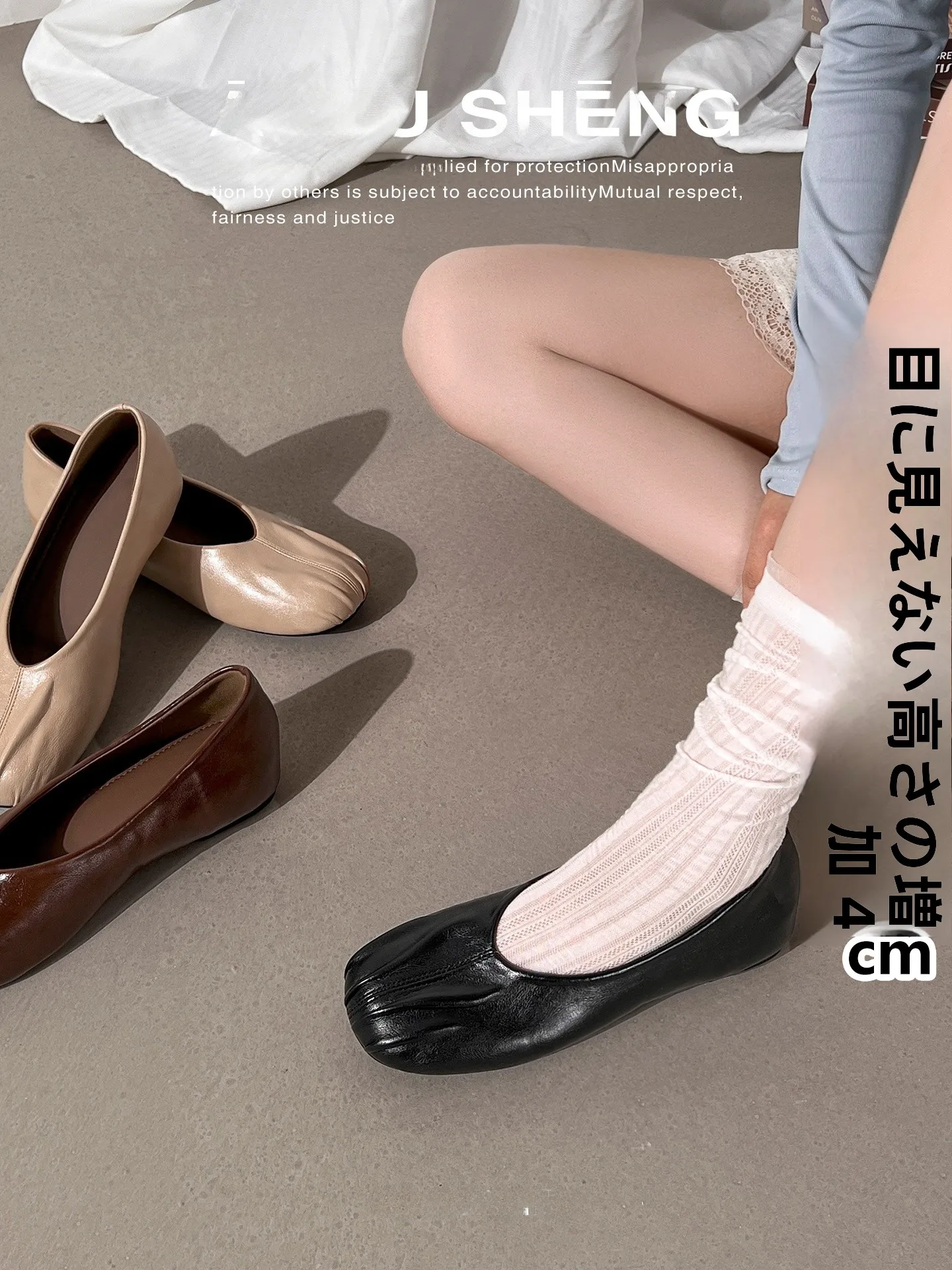 lamb-skin-version-women's-slip-on-ballet-style-folded-beans-shoes-spring-autumn-winter-fashion-casual-increased-height