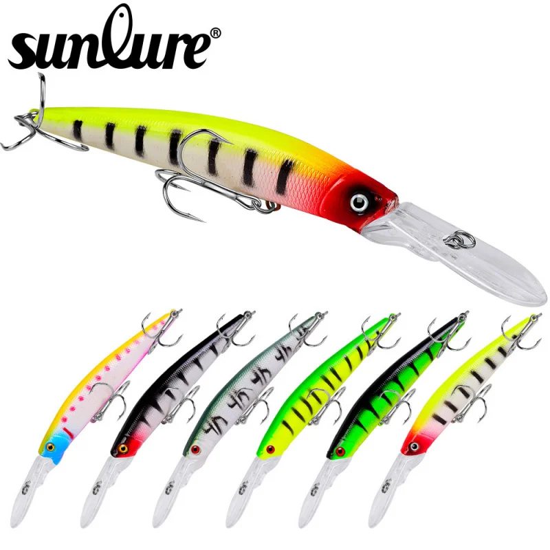 

Набор из 6 плавающих приманок-воблеров Luya Minnow Bait, 15,5 г - Универсальная приманка для черной рыбы, 14,5 см, имитация жесткой приманки