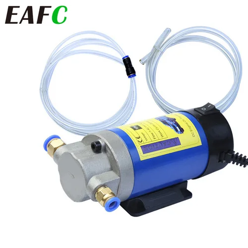 EAFC-bomba extractora de aceite diésel, 12V-24V, bomba de cambio de transferencia de succión eléctrica con tubos, 100W, 4L, para coche, barco, motocicleta