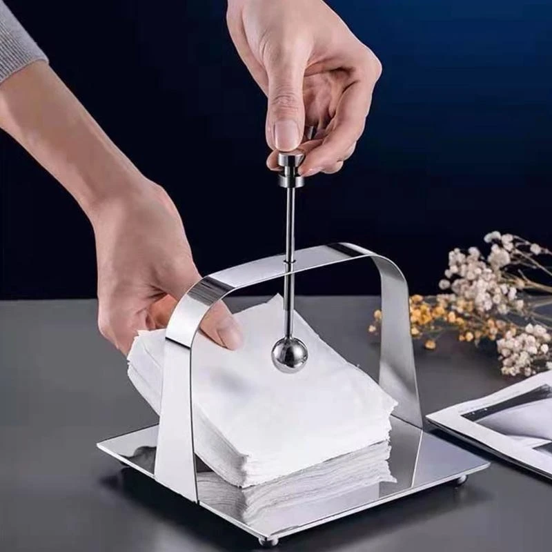 

Y3NA Stainless Steel Napkin Holder Freestanding Paper Napkin Tissue Dispenser