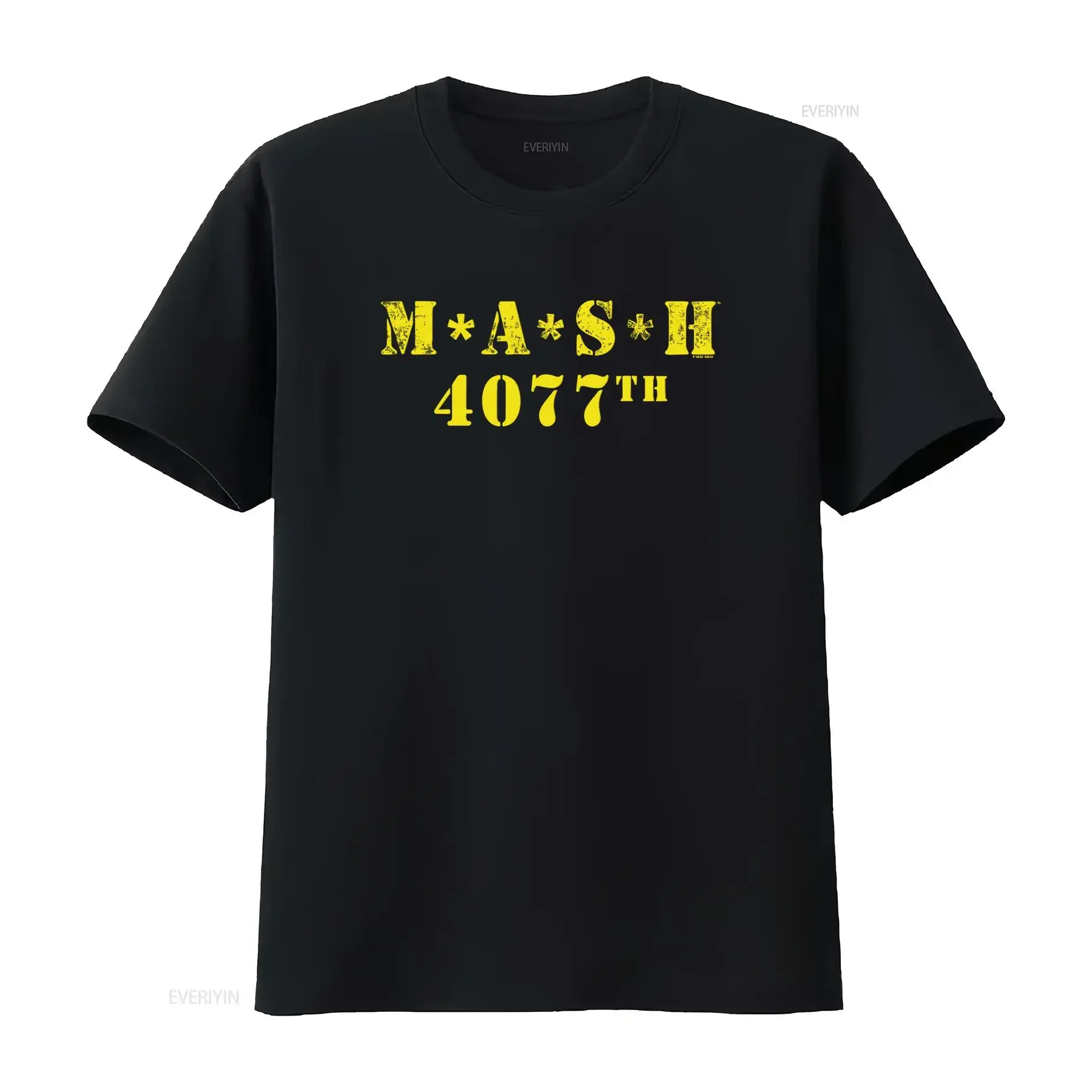 MASH 4077th Logo T Shirt for Vintage Style Casual Wear vintage Washed Unisex streetwear Slightly designer clothes Comfortable