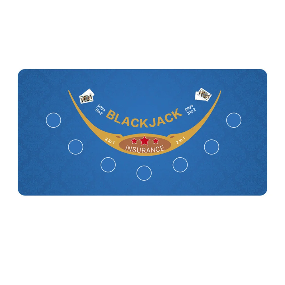 

Rubber Blackjack Tablecloth Poker Table Mat Texas Hold'em Poker Mat Anti-Slip Rubber Table Top Layout For Game Table Gaming Mat