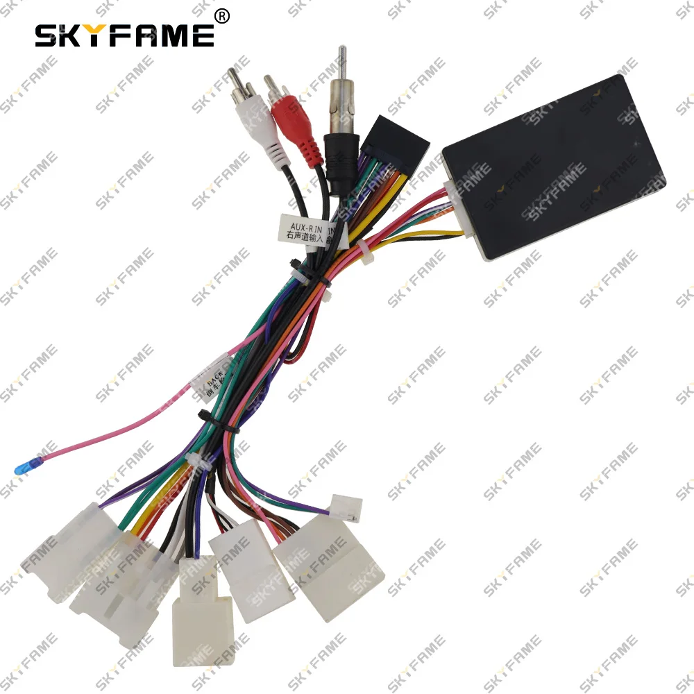 SKYFAME 16Pin Car Wiring Harness Adapter Canbus Box Decoder Android Radio Power Cable For Toyota Previa Estima Tarago High-End