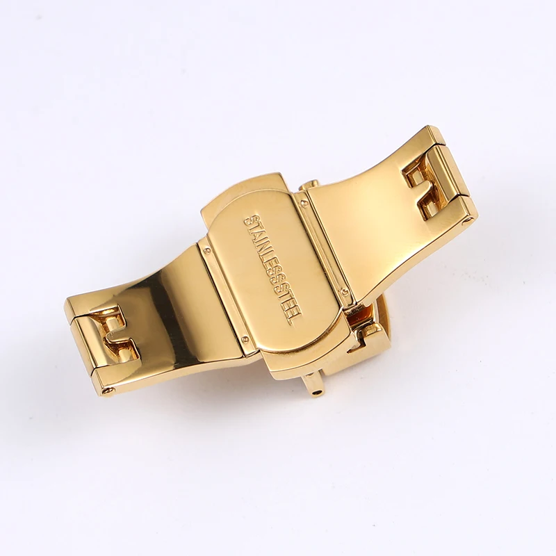 Butterfly Deployment Buckle Automatic Double Click Stainless Steel Strap Button For Watch Band 16mm 18mm 20mm 22mm Gift Tool