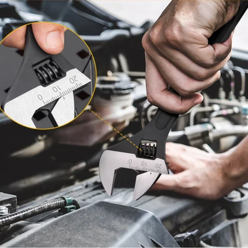 Adjustable Wrench Tool Multifunctional Movable Mouth Bathroom Wrench Universal High Quality Large Opening Short Handle Wrench