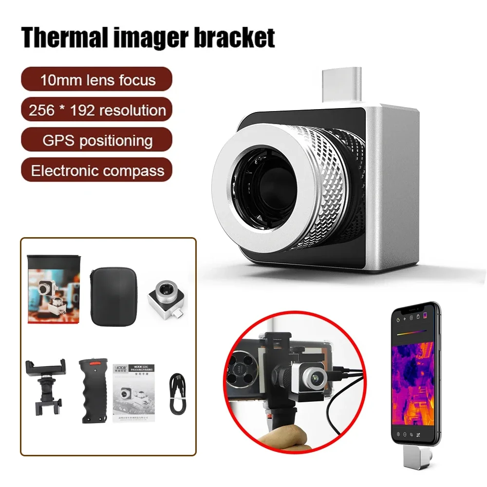 Thermal Imager Night Vision Thermal Camera 1-4X Magnification Infrared Image 970m Thermal Hunting Scope for Android Type C