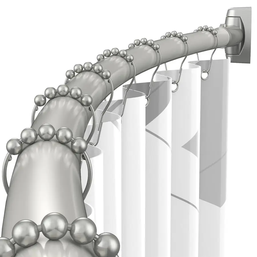 

Регулируемый алюминиевый изогнутый карниз для душевой занавески, 4372 дюйма, нержавеющий, для ванной комнаты