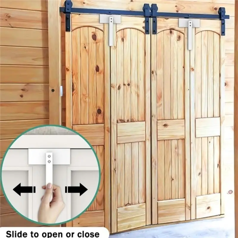 ABGG-Metal Double Door Lock Childproof Pet Proof Out Of Closets Pantry Cabinets Bifold Door Lock Cabinets Bifold Door Lock