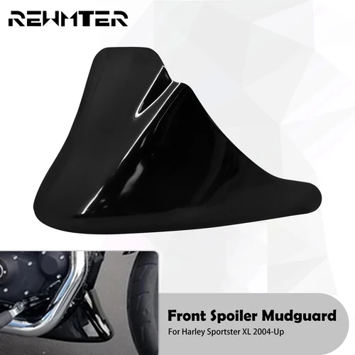 Guardabarros delantero inferior para motocicleta, carenado de barbilla, guardabarros negro para Harley Sportster XL 883 1200 Iron 2005-2014 ABS