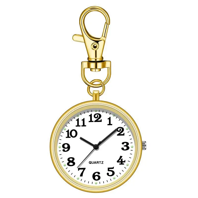 New Tiny Cute Quartz Pocket Watch with Keyring Men Women Quartz Watch for Nurses Doctors Students Minimalist Watches Child Gift