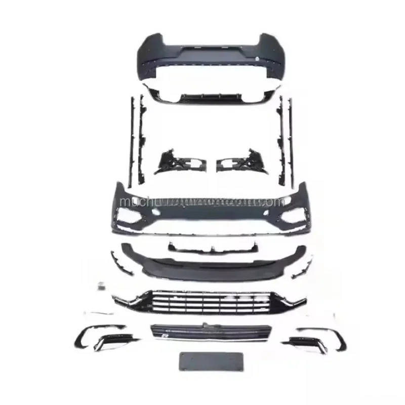 

High Quality .5 8 Upgrade R Style Body Kit New Car Front Rear Bumper Side Skirts Grille