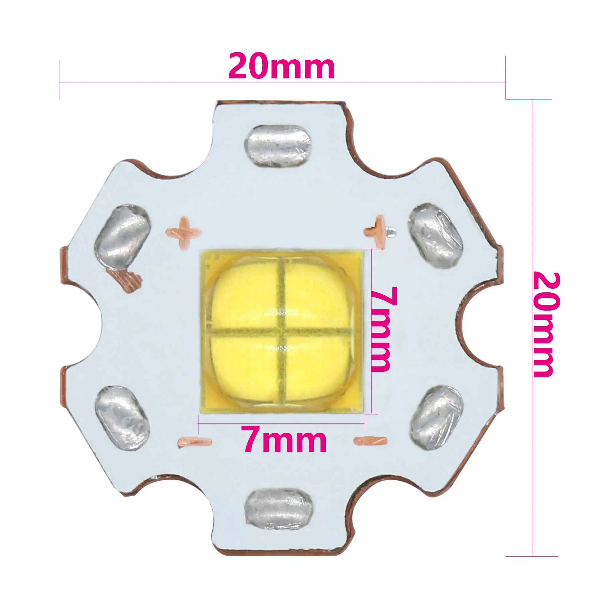 12V LED Chip 20W LED Light Super bright 5500-6000K 1.5A LED Bead PCB Tube Lamp substrate copper for Automotive headlights Cool