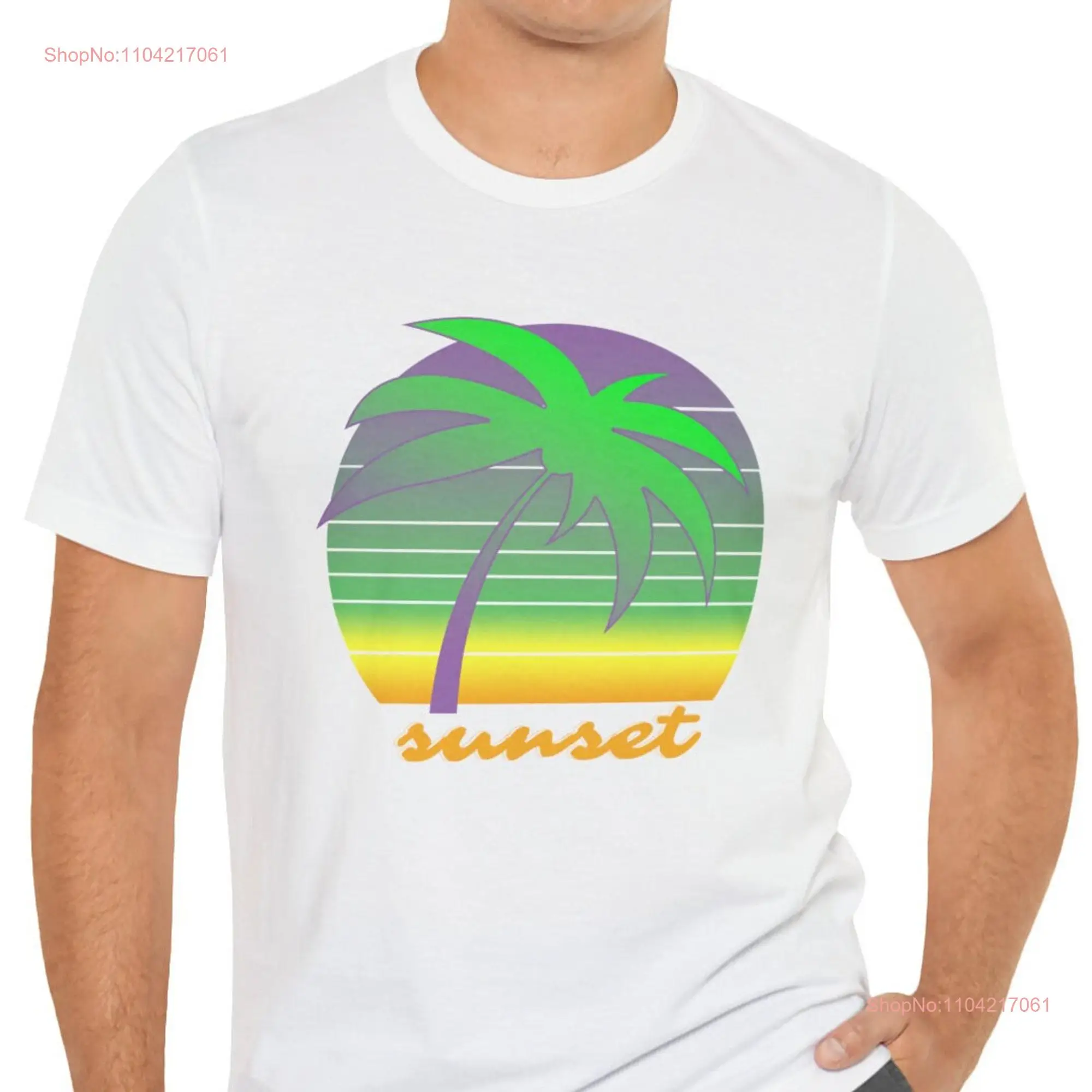 Jersey  T Shirt Beach Sunset long or short sleeves