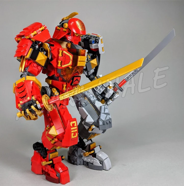 998pcs Fire Stone Mech Battles Storage Space for Weapons Shooters 11555 Building Blocks Sets GIfts Compatible With Model