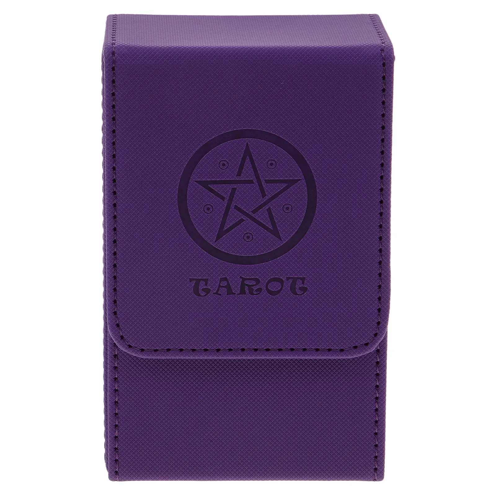 PU Tarot Card Storage Box with Sealed Magnetic Lid Portable Compact Organizer for Tarot Cards Diary Envelopes Postcards