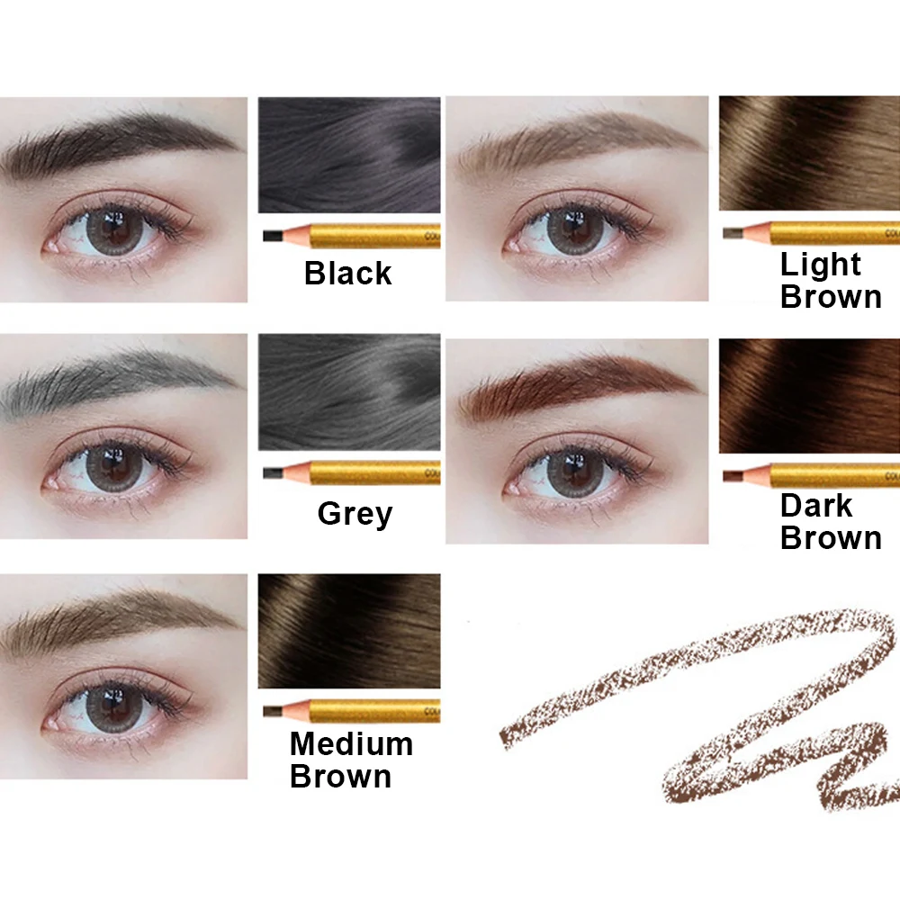 1PC Eyebrow Pencil Waterproof Eyebrow Tattoo Tint Enhancers Long Lasting Cosmetics Professional Makeup Brow Lift Eye Brow Pen