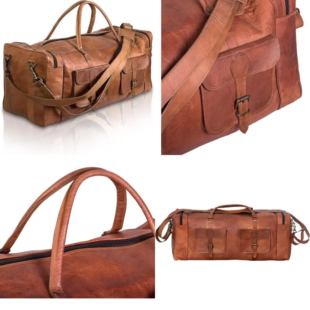 

Большая 32-дюймовая кожаная спортивная сумка — идеально подходит для путешествий, спортзала, занятий спортом и выходных