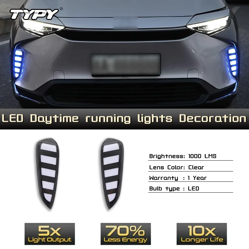 

TYPY Car LED Fog Lamp For Toyota BZ4X 2022 2023 Car LED Daytime Running Light Dynamic Turn Signal Auto Accessories