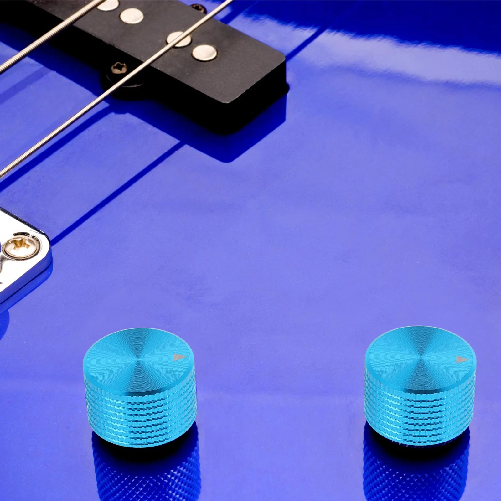 

4Pcs Metal Rotary Control Knobs Durable Replacement for Electric Guitar Bass Amplifier Tone Control Guitar Parts