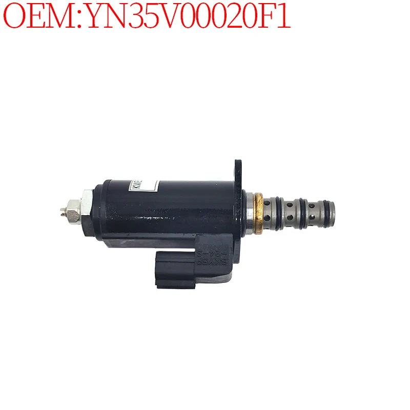 

Excavator Accessories for Kobelco SK200-6E Pilot Safety Locking Solenoid Valve (Red Large Dot) YN35V00020F1 High Qualit Parts