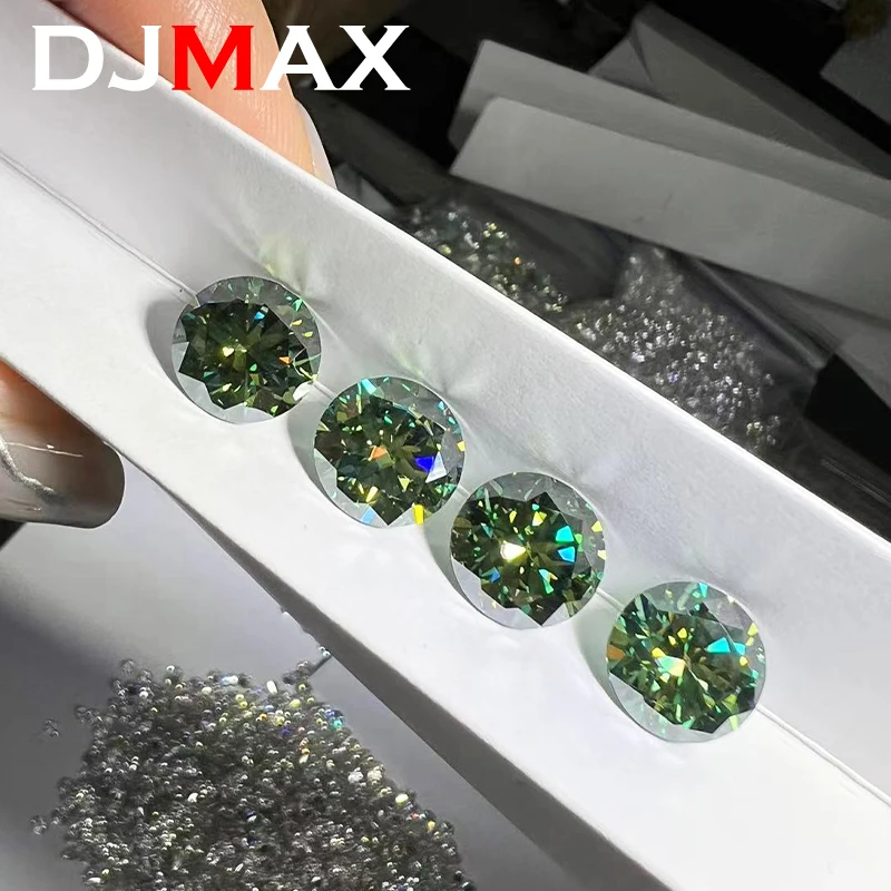 DJMAX 0.1-10ct Pink/ Red /Yellow/ Blue /Green /Purple Moissanite Loose Stone Excellent Cut 3-14mm Original Moissanite Diamond 썸네일 4