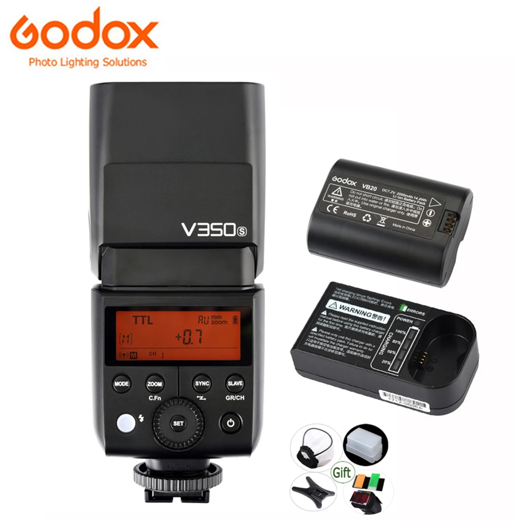 

Godox V350S Li-ion Speedlite TTL 2.4G HSS 1/8000s Flash Light for Sony a7RIII a7RII a7R a58 a99 a9 a77II RX10 ILCE6000L