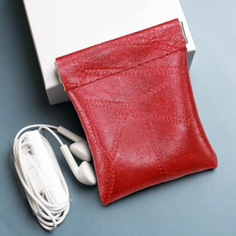 Fashion Leather Lipstick Pouch Key Wallet Coin Purse Short Keys Organizer Bag Jewelry Card Holder Women Bag Carteras Para Mujer