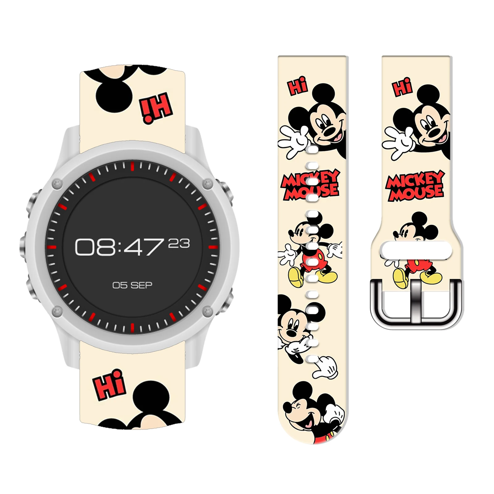 

20mm New Mich Printed Strap for Samsung Galaxy Watch 7/6/5/4 40mm 44mm Band Replaceable Bracelet 22mm for Xiaomi Huawei Amazfit