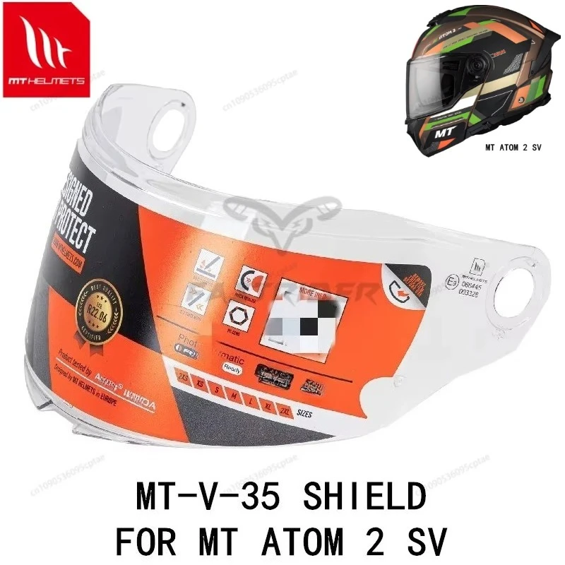 

MT ATOM 2 SV Helmet Shield Replace Helmet Glass MT-V-35 Shield Original MT Accessories