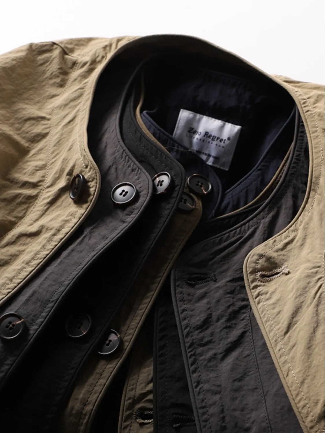 

American Sle Men's Outdoor Work Jaet Windproof ket Coat Simple Loose Casual Top for Autumn New Arrival Japanese Sle