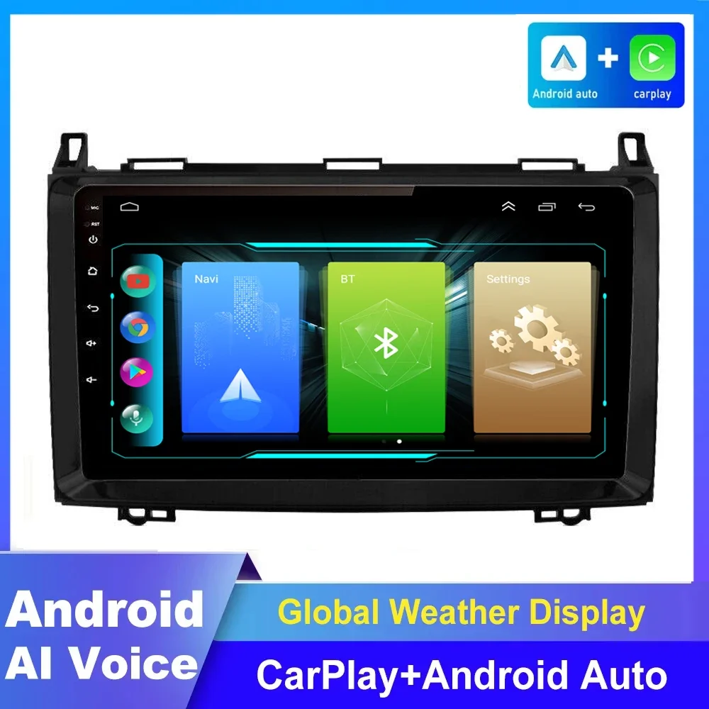 

For Mercedes Benz B200 A B Class W169 W245 Viano Vito W639 Sprinter W906 Car Radio Multimedia Playe 8 Core wireless Carplay