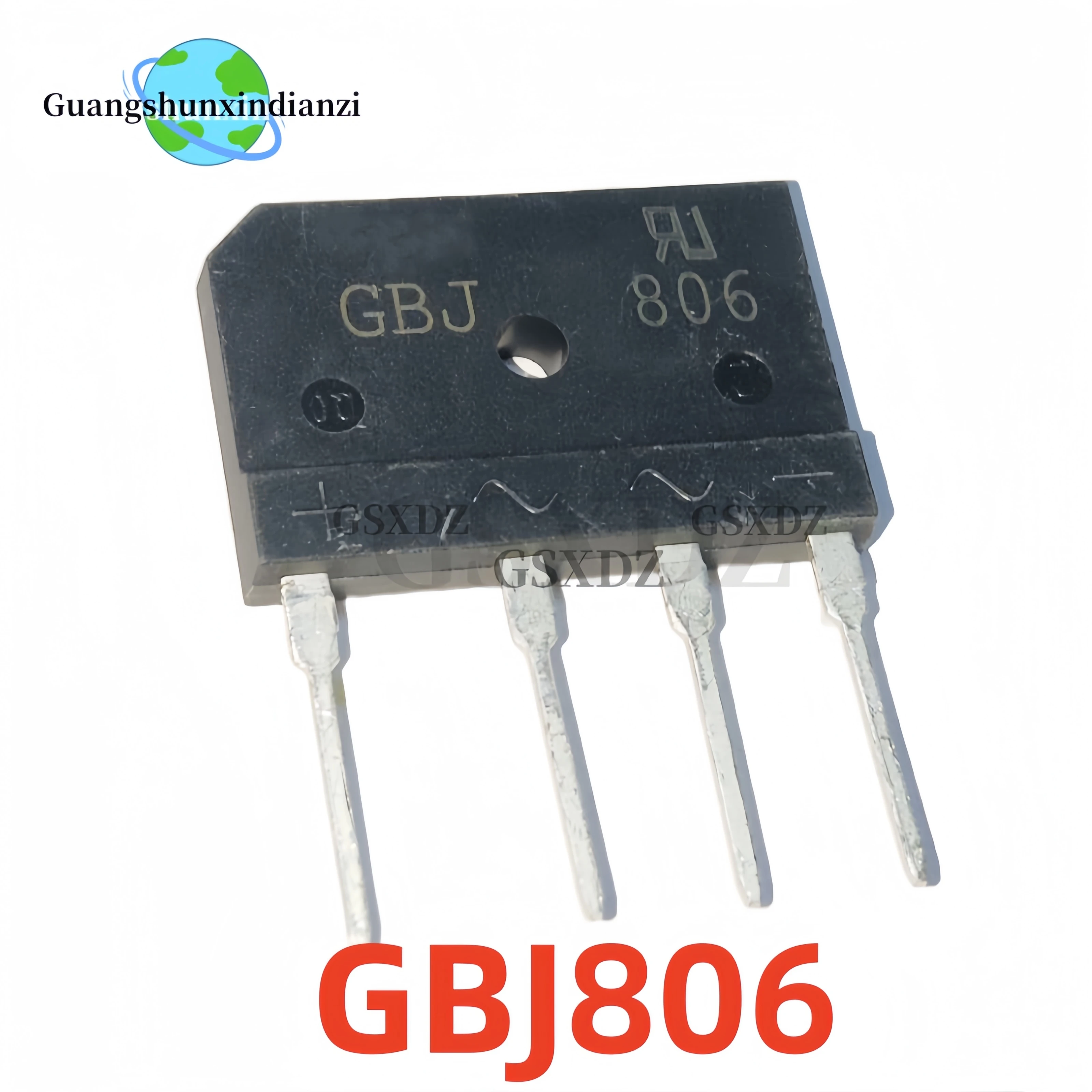 10PCS GBJ15J GBJ1510 GBJ2510 GBJ3510 GBJ2008 GBJ5010 GBJ1508 GBJ1506 GBJ2508 GBJ2010 GBJ806 GBJ8J rectifier bridge flat bridge