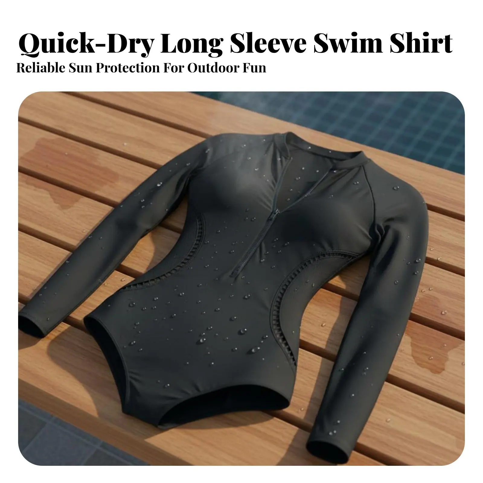 

Женский гидрокостюм Wave Suit с длинным рукавом на молнии, быстросохнущий, с защитой от солнца, цельный