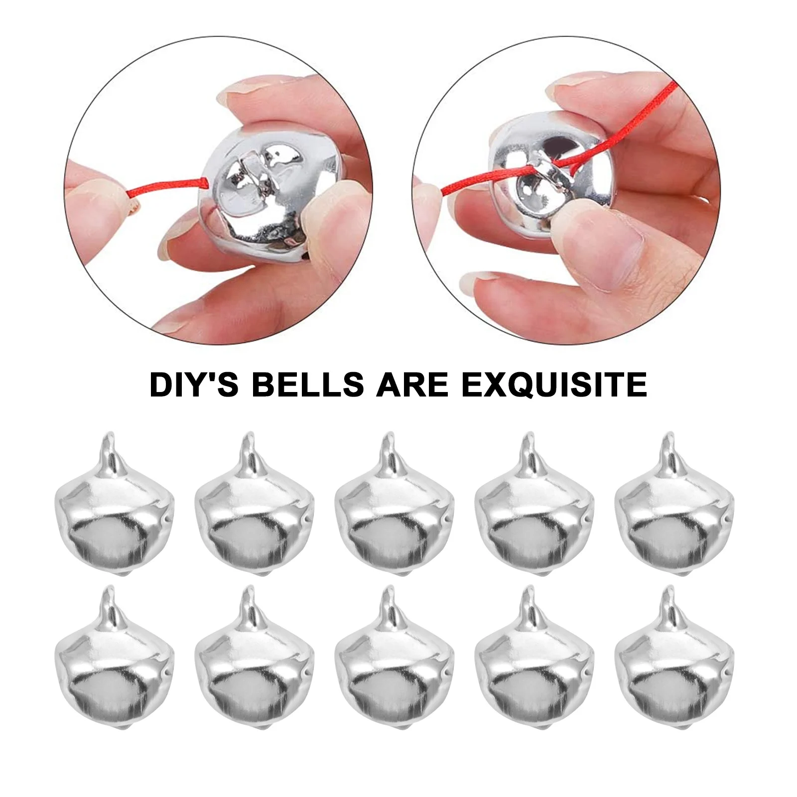 400 Pcs DIY Color Bell Mini Jingle Miniature Bells Craft Charm Kit Metal Decorative Charms Ornaments