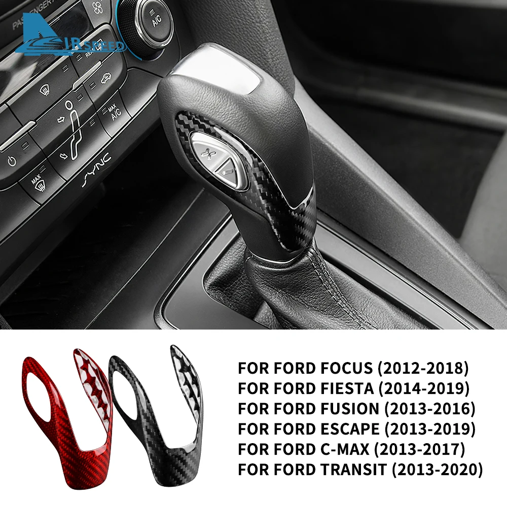 

Настоящее твердое углеродное волокно для Ford Focus 2012-2018 для Fiesta Escape Transit 14-19 Fusion C-Max 2013-2016, крышка ручки переключения передач с левым рулем автомобиля