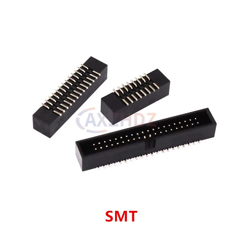 5PCS DC3 SMT Cable Plug 1.27mm Spacing Patch Simple Bull Horn Socket IDC Connector Socket Pin 8/10/12/16/20/26/34/40/50p