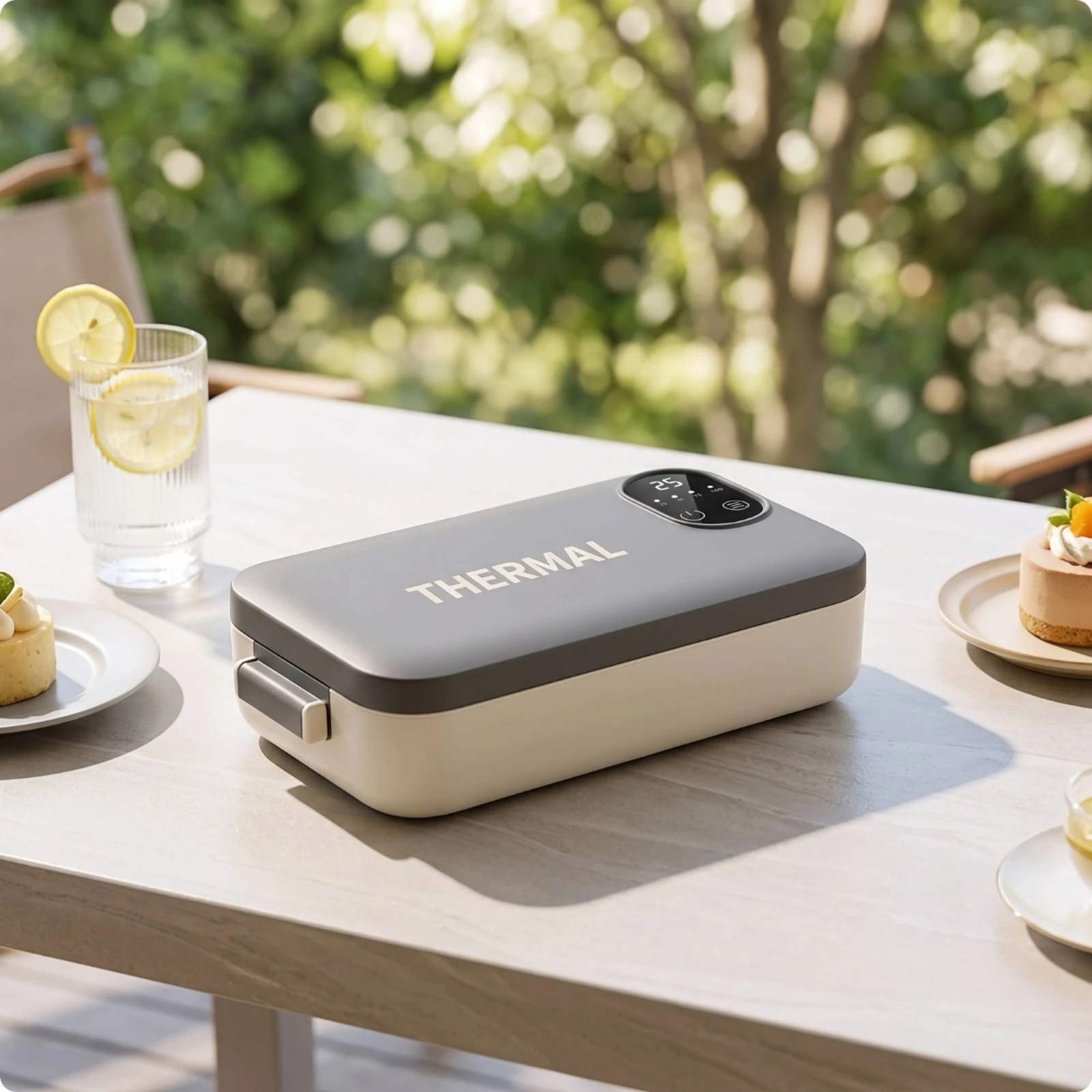 Electric Lunch Box Cordless Electric Lunchbox Heated Lunchbox Self-Heating Lunch Box with Stainless Steel Liner Leak-Resistant